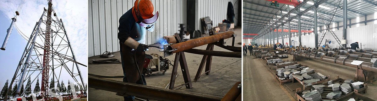 Guyed Wire Galvanized Tubular Steel Telecommunication Tower factory Guyed Wire Galvanized Tubular Steel Telecommunication Tower factory